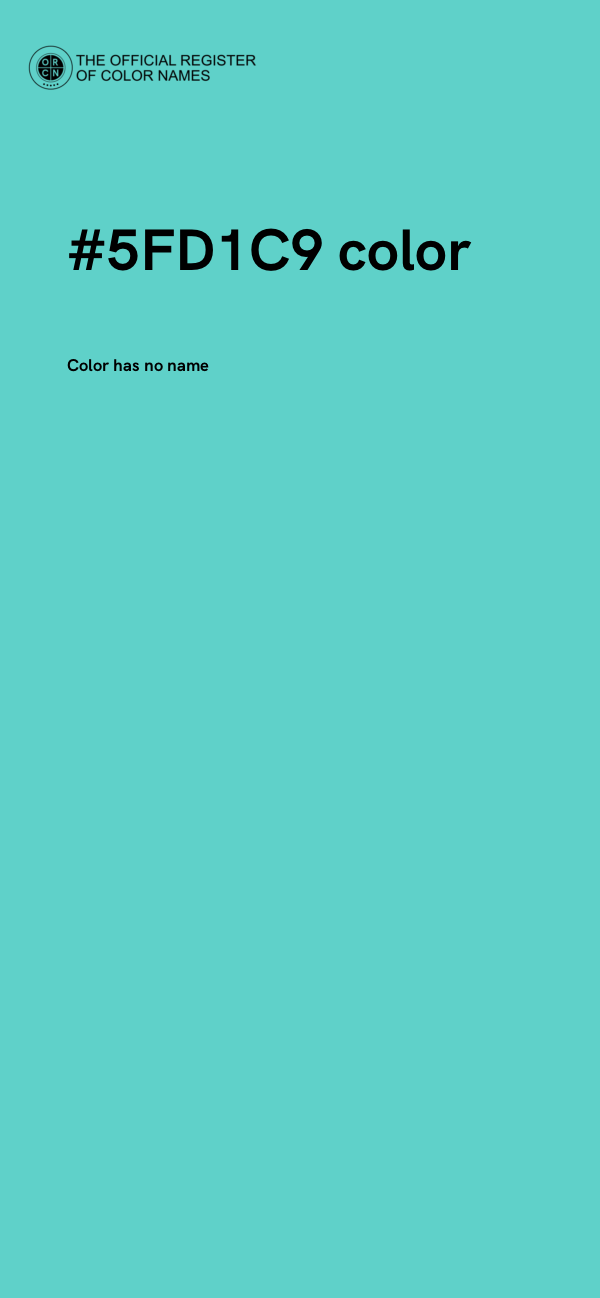 #5FD1C9 color image