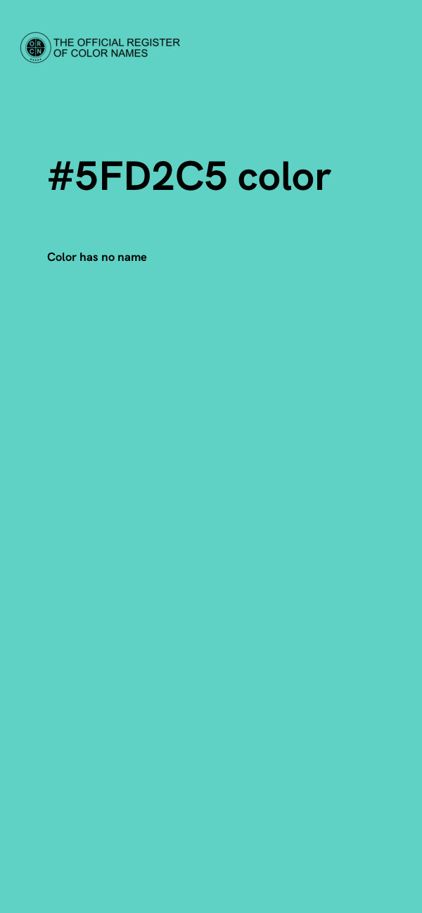#5FD2C5 color image