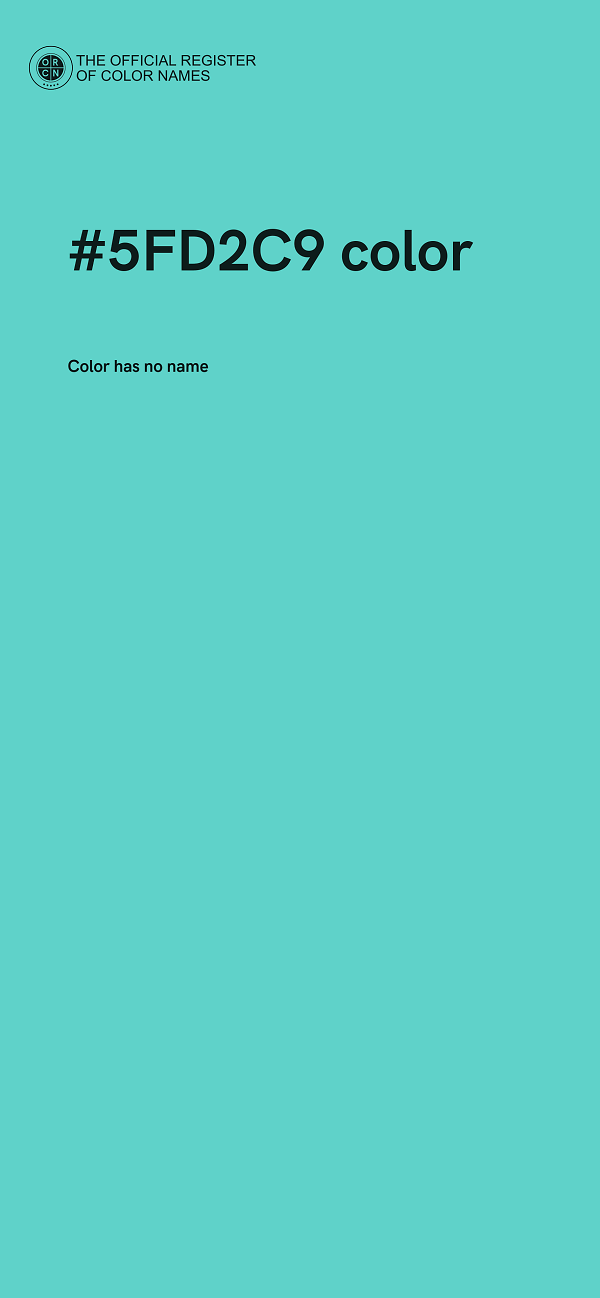 #5FD2C9 color image