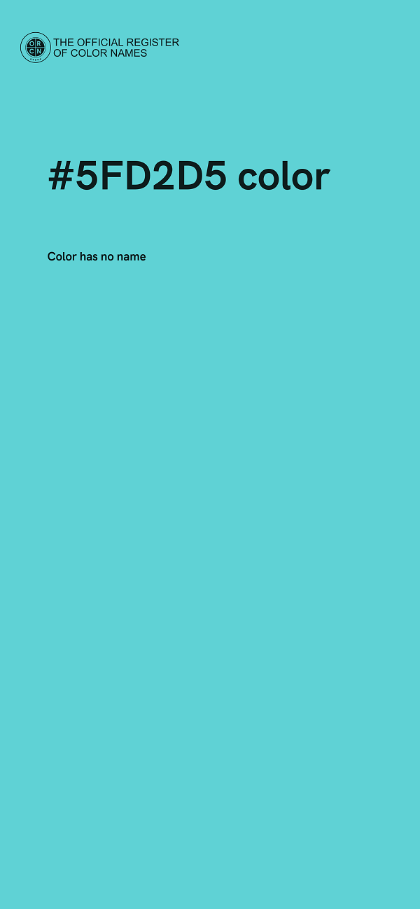 #5FD2D5 color image