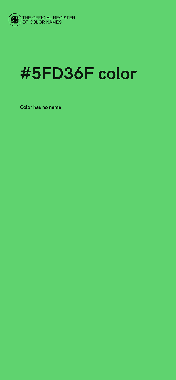 #5FD36F color image