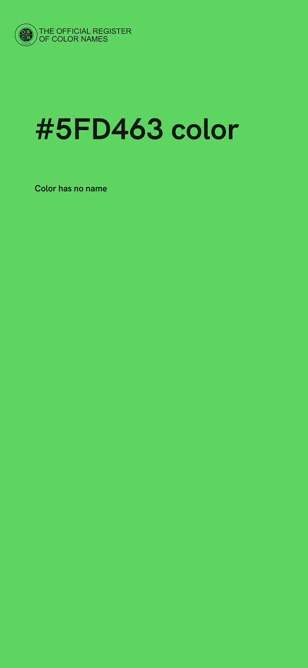 #5FD463 color image
