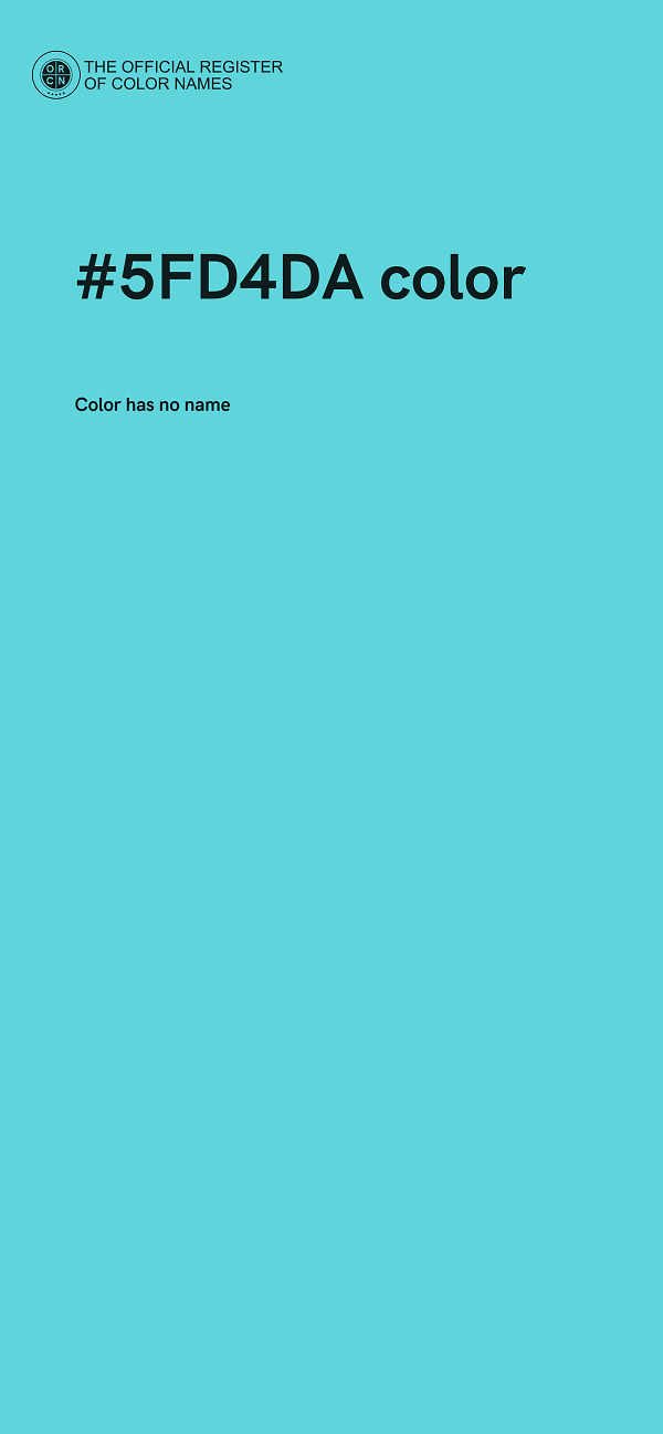 #5FD4DA color image