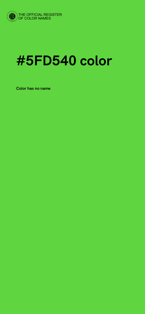 #5FD540 color image