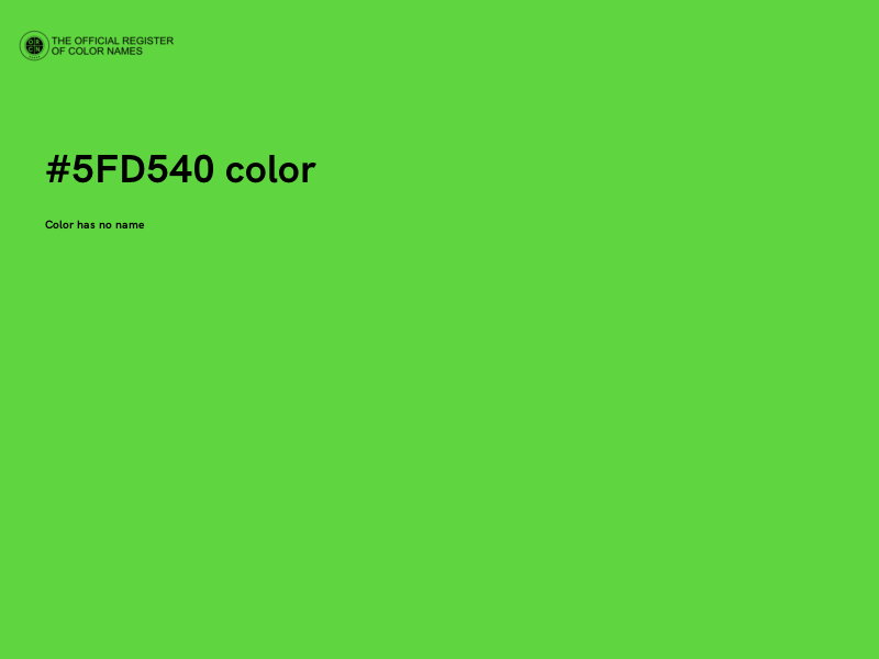 #5FD540 color image