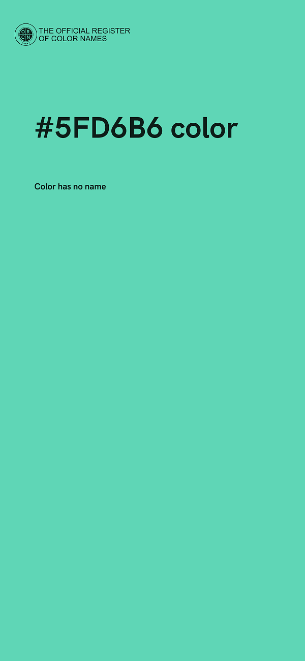 #5FD6B6 color image