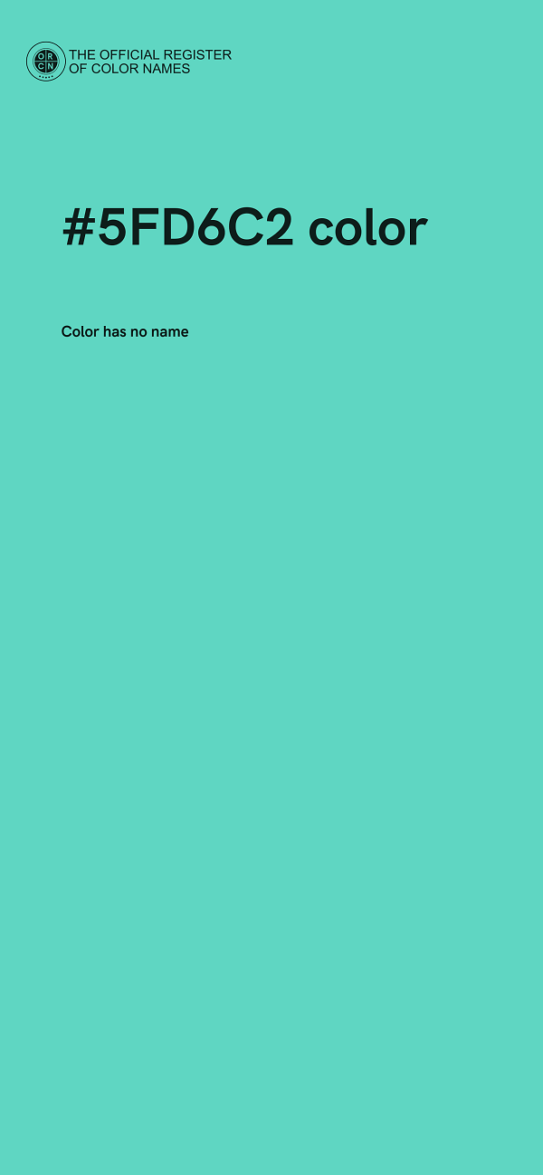 #5FD6C2 color image