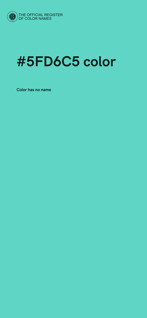 #5FD6C5 color image