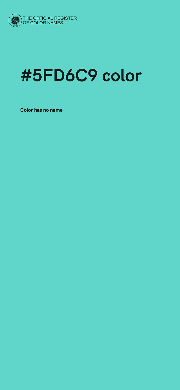 #5FD6C9 color image