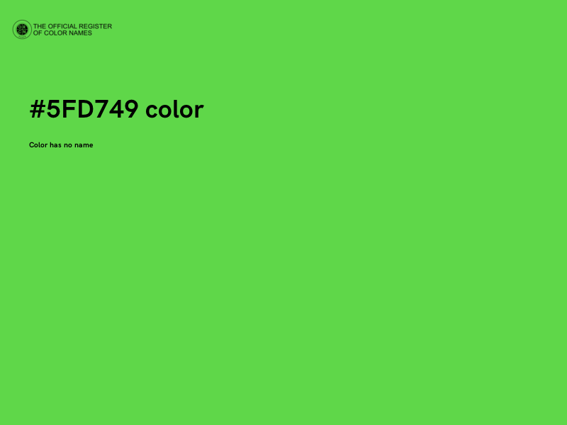 #5FD749 color image