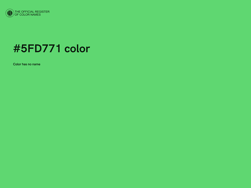 #5FD771 color image