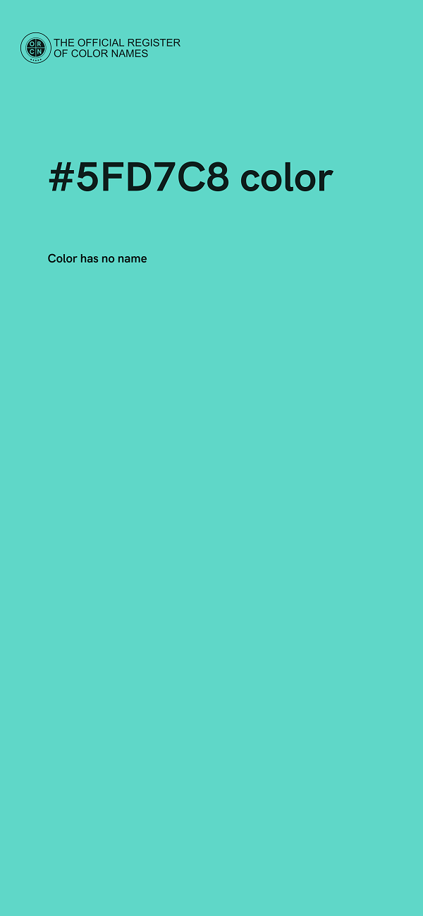 #5FD7C8 color image