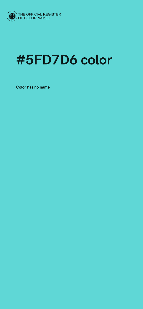 #5FD7D6 color image