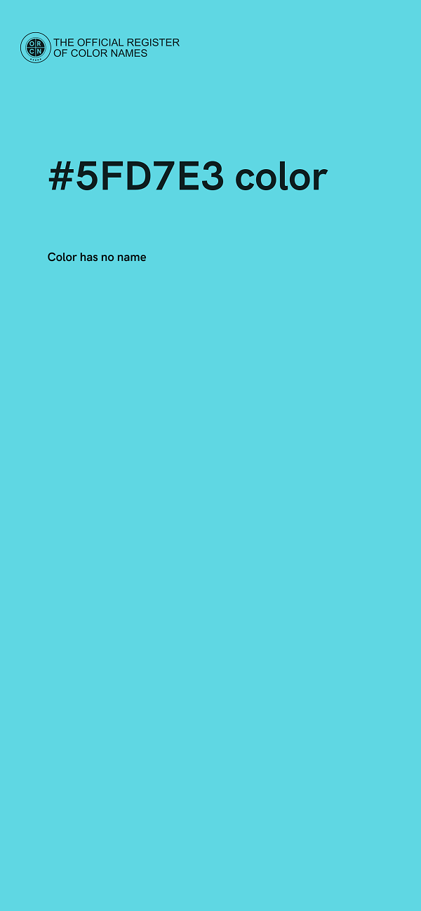 #5FD7E3 color image