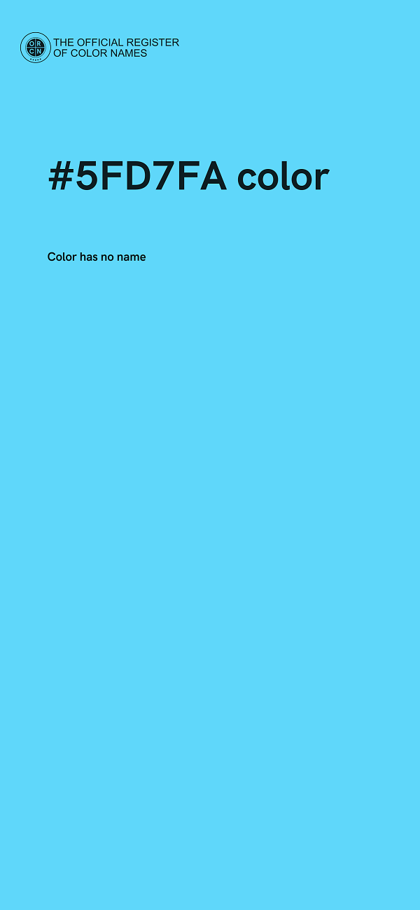 #5FD7FA color image