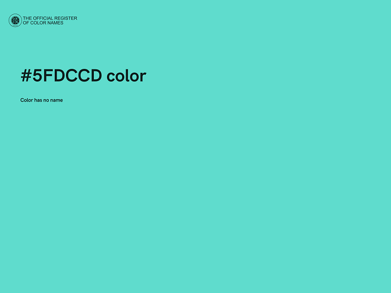 #5FDCCD color image