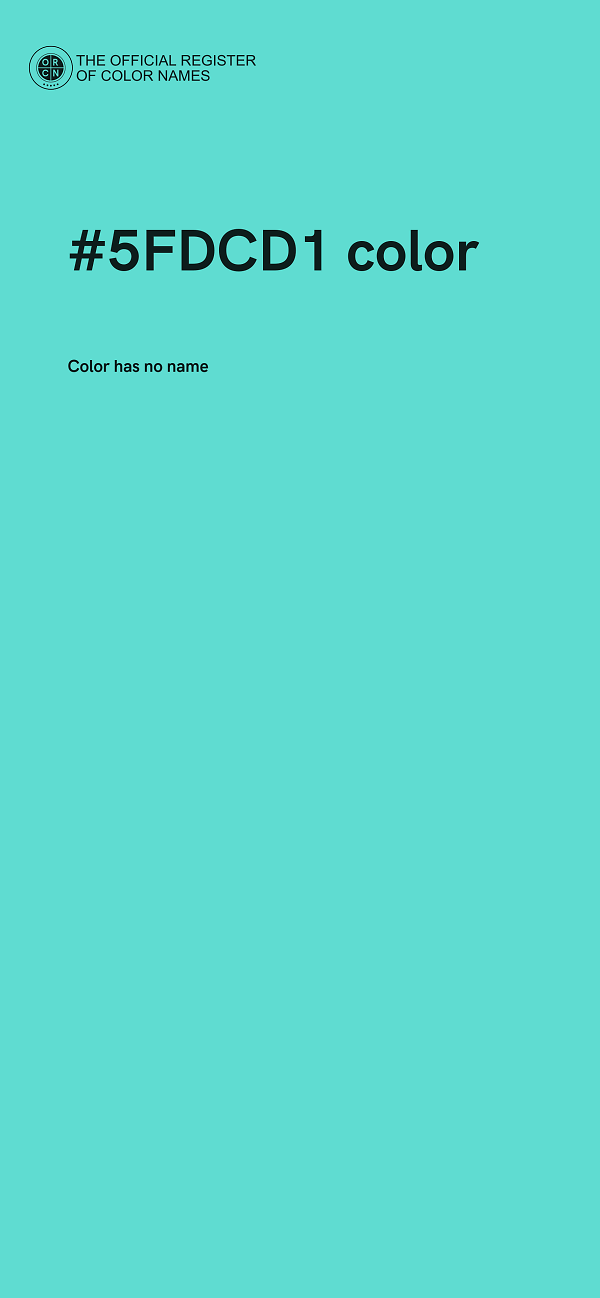 #5FDCD1 color image