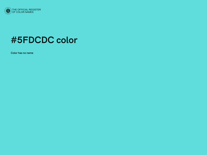 #5FDCDC color image