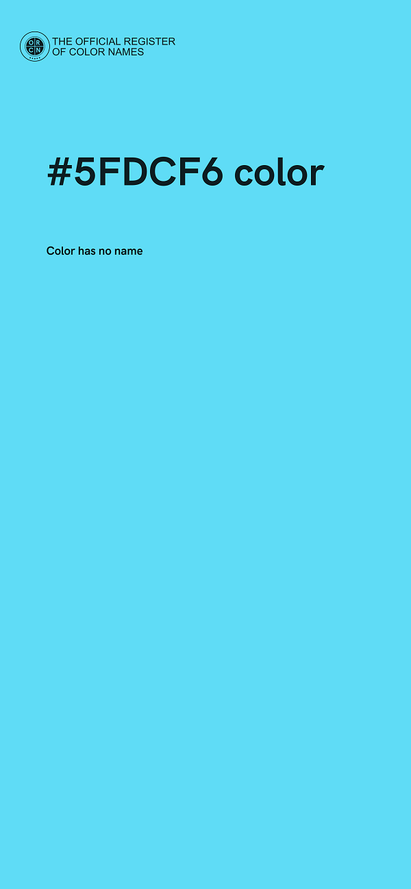#5FDCF6 color image
