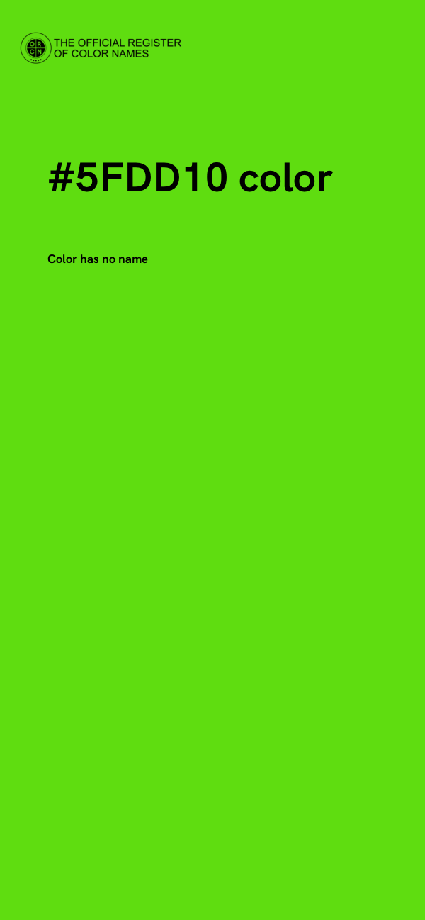 #5FDD10 color image