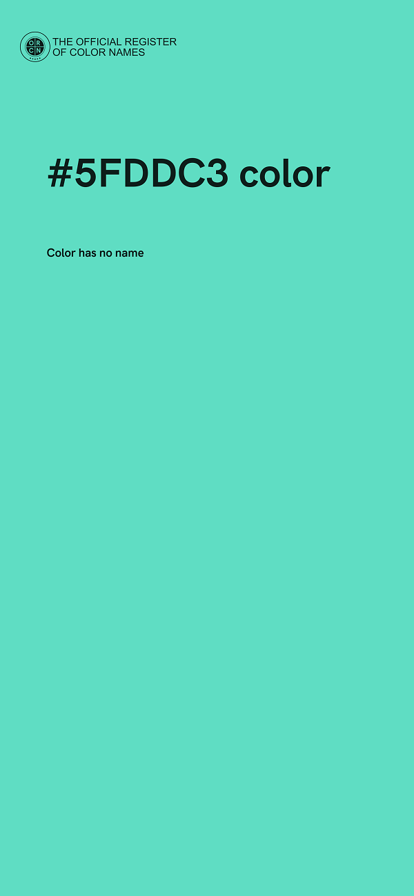 #5FDDC3 color image