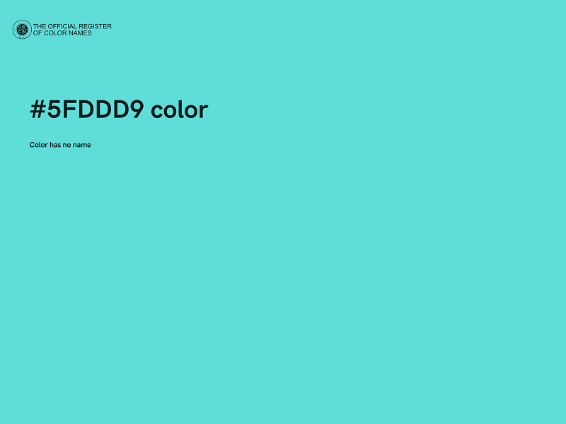 #5FDDD9 color image