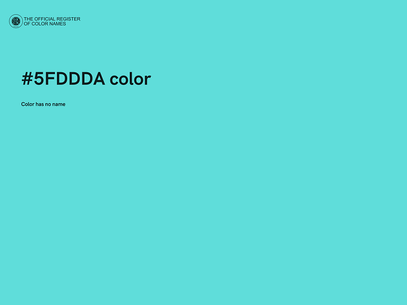 #5FDDDA color image