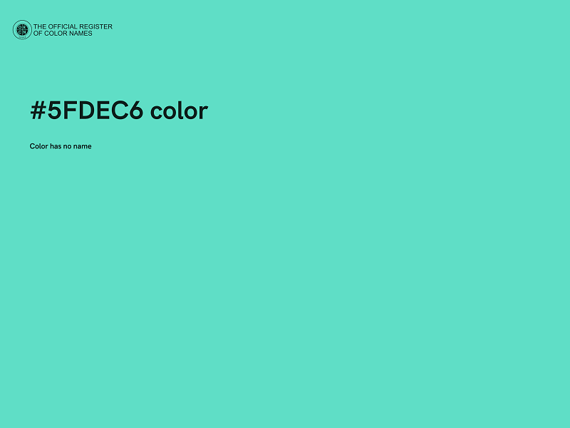 #5FDEC6 color image