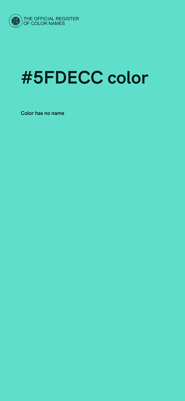 #5FDECC color image