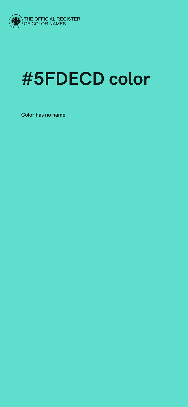 #5FDECD color image