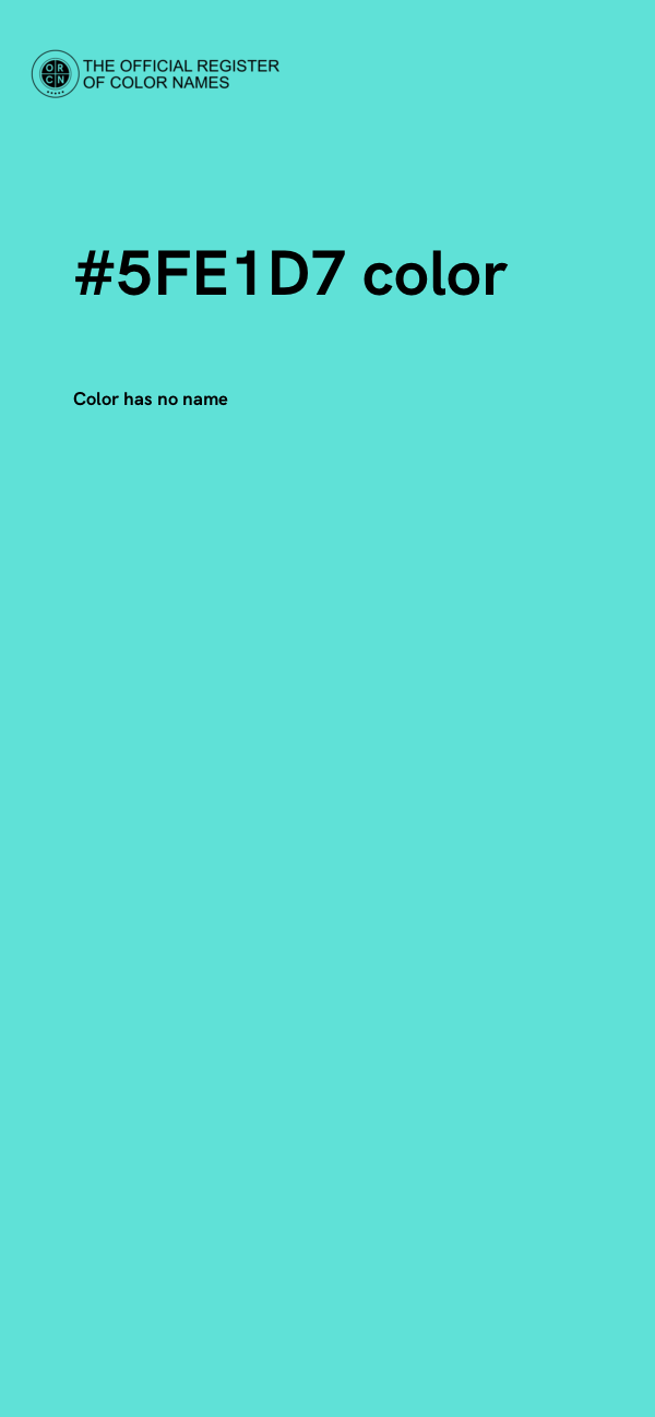 #5FE1D7 color image