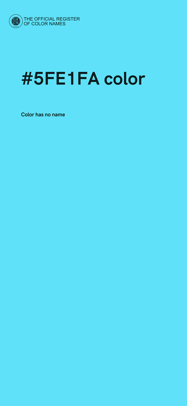 #5FE1FA color image