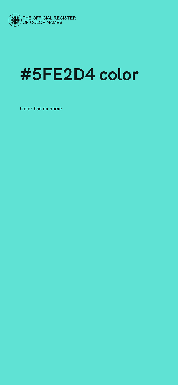 #5FE2D4 color image
