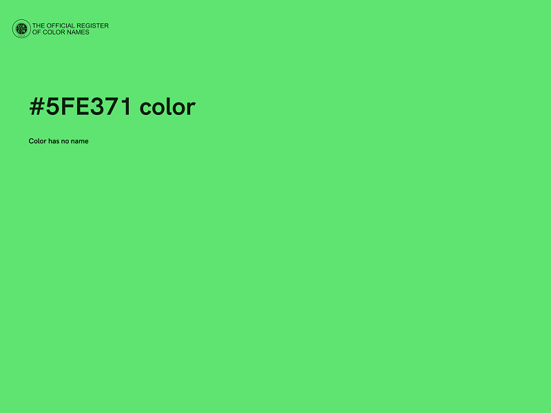 #5FE371 color image