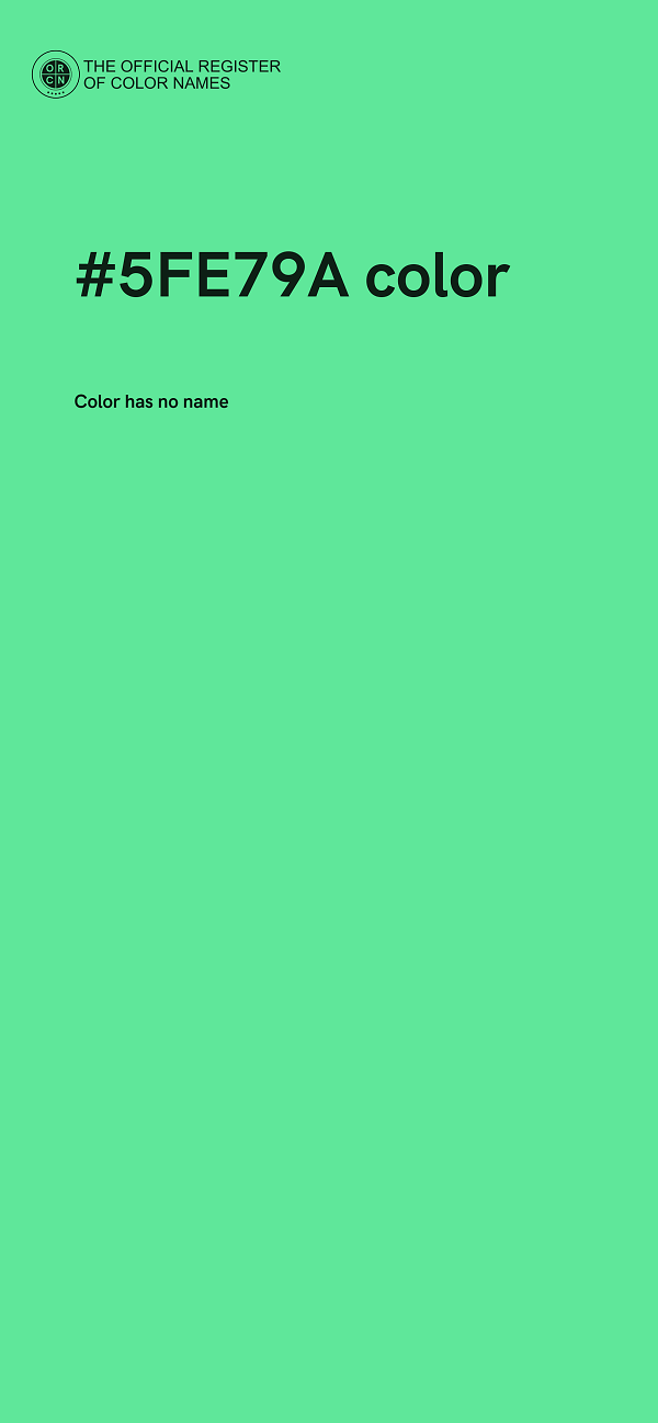 #5FE79A color image