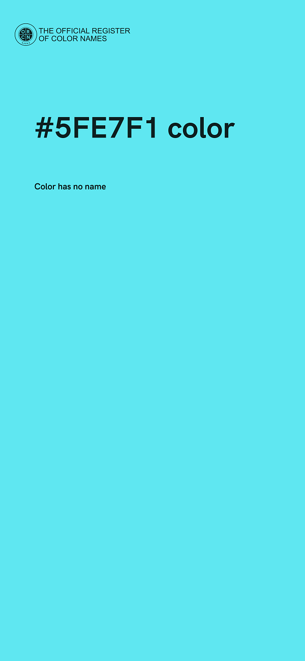 #5FE7F1 color image