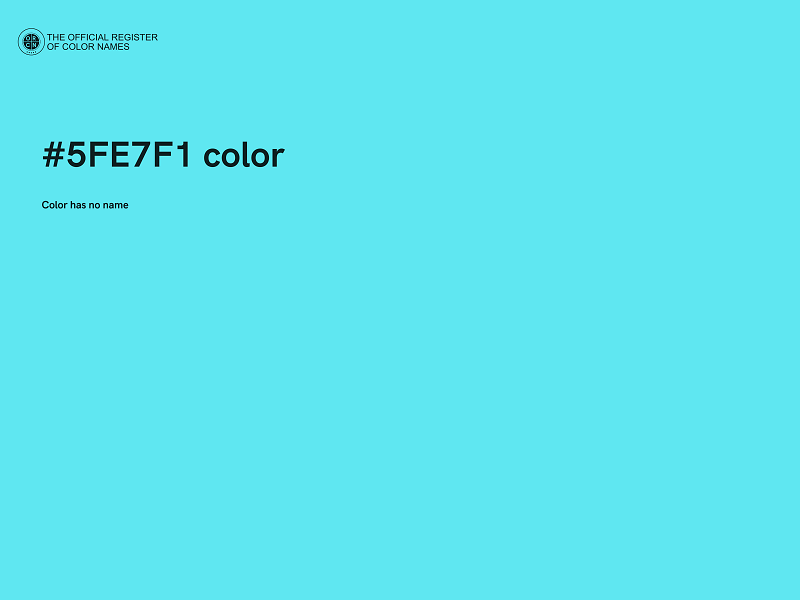 #5FE7F1 color image