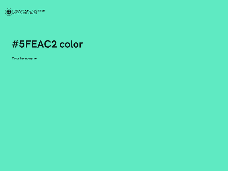 #5FEAC2 color image