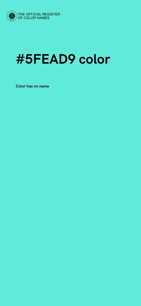 #5FEAD9 color image
