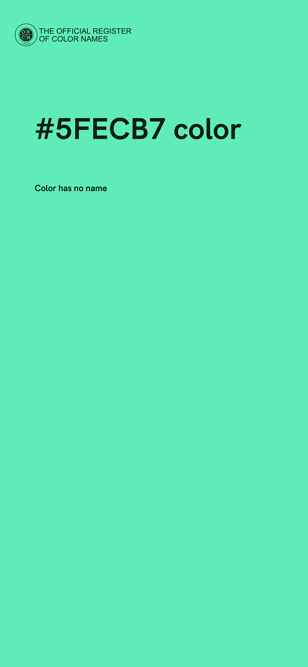 #5FECB7 color image