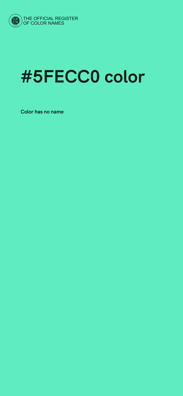 #5FECC0 color image