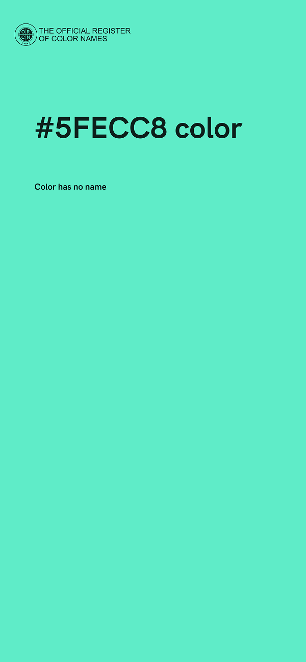 #5FECC8 color image