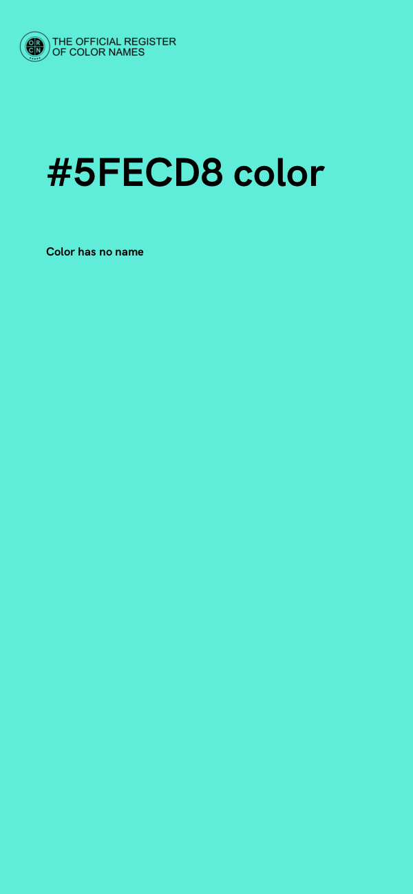 #5FECD8 color image