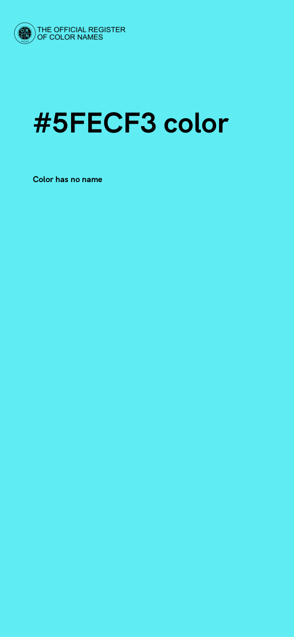 #5FECF3 color image