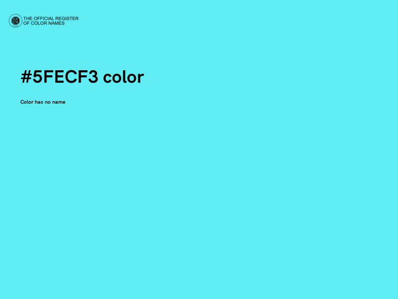 #5FECF3 color image