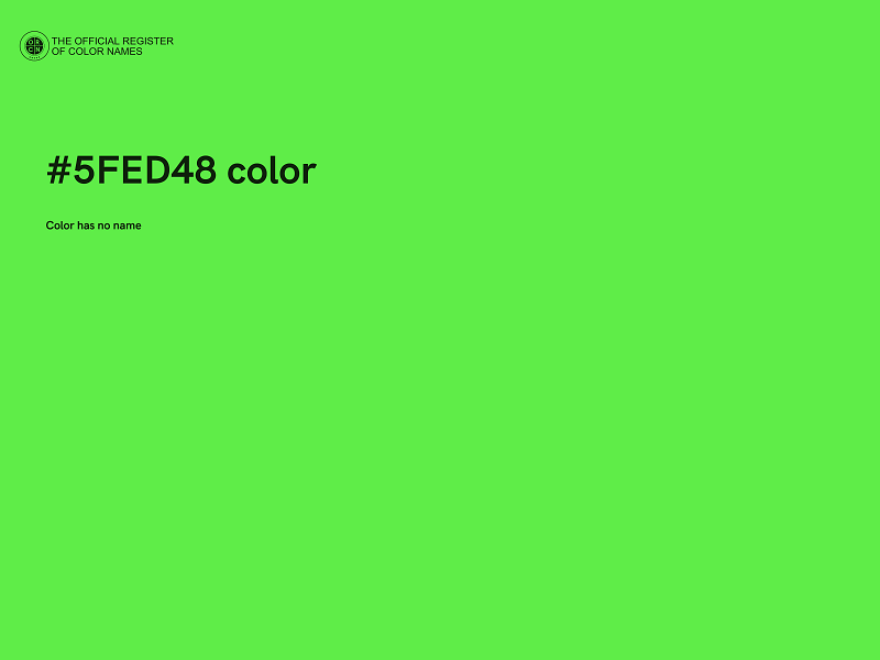 #5FED48 color image