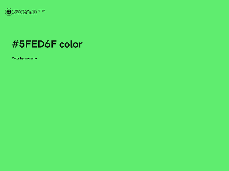 #5FED6F color image