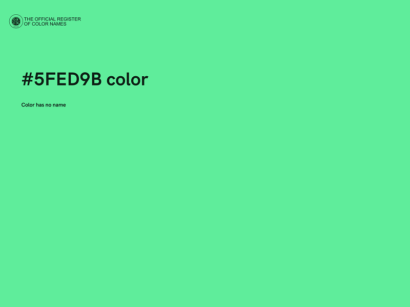 #5FED9B color image