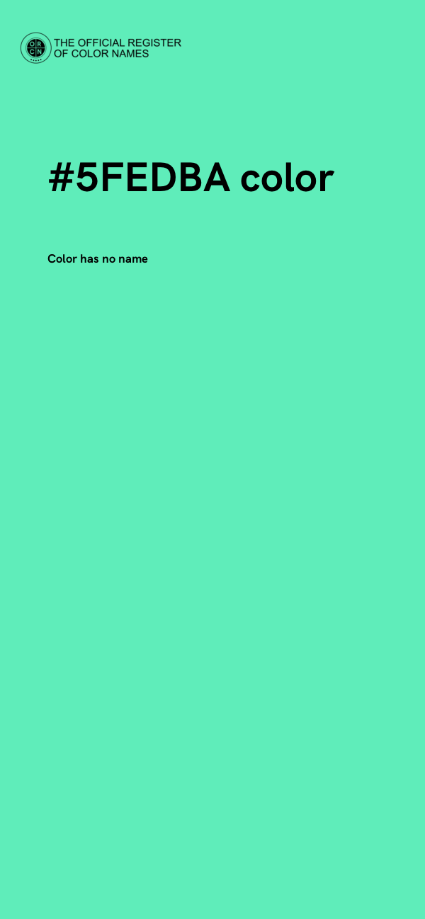 #5FEDBA color image