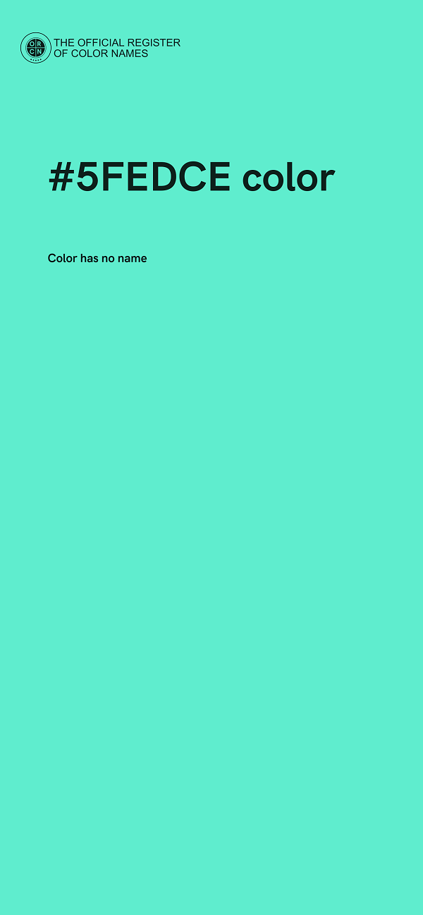 #5FEDCE color image
